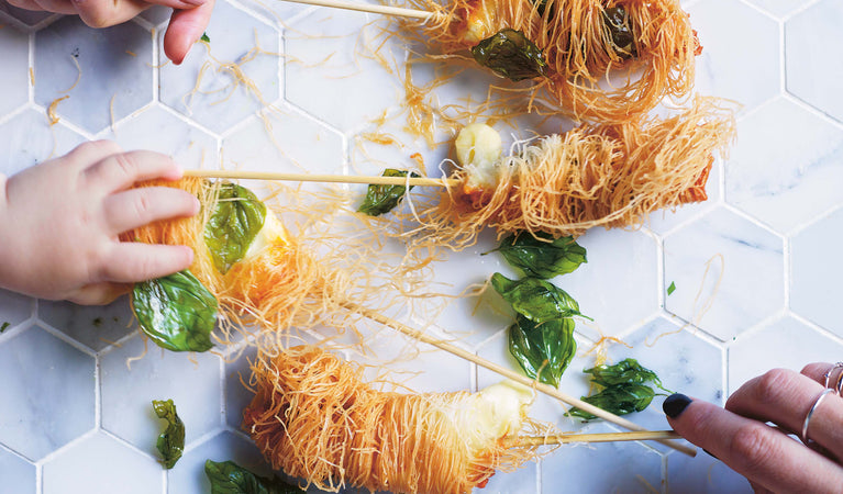 Recipe 9: Fuzzy basil cheese sticks