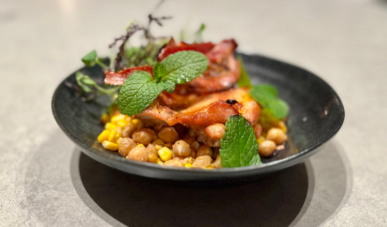 Recipe 18: Tray-baked chicken with sweet corn and mint