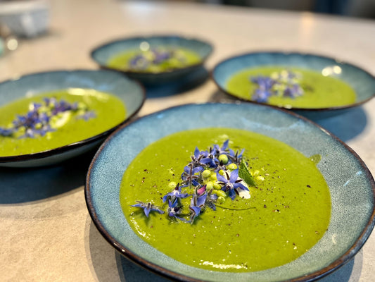 Recipe 12: Borage, pea and mint soup