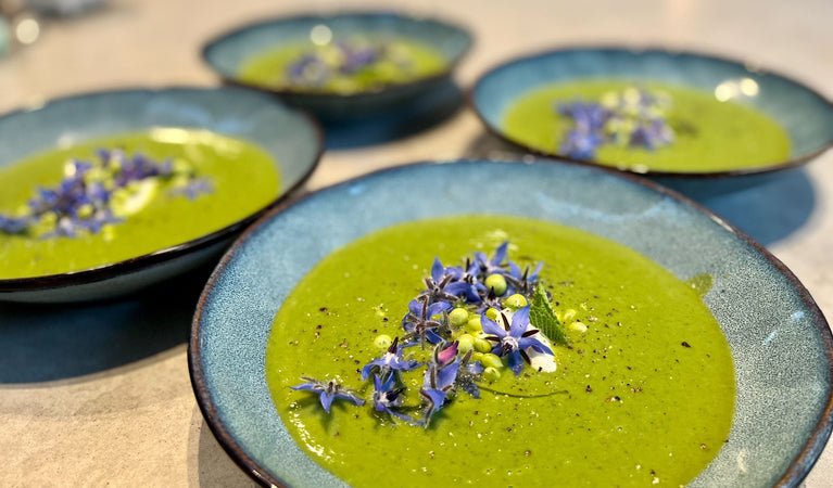 Recipe 12: Borage, pea and mint soup