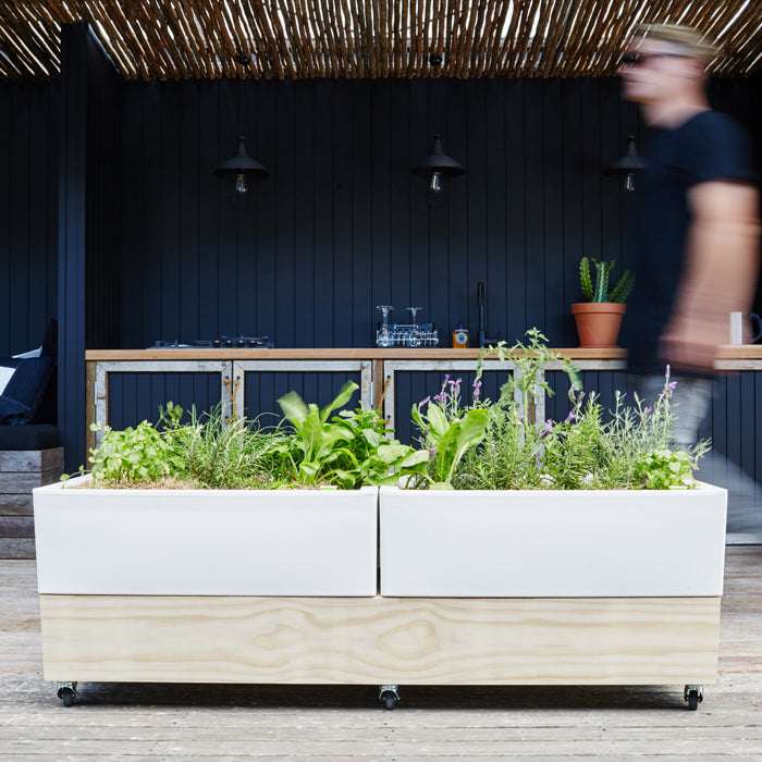 Cafe Planter Boxes on Patio